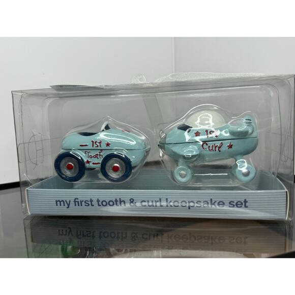 Kelli's Gift Baby's 1st Tooth & Curl Keepsake Set BLUE - Picture 5 of 6